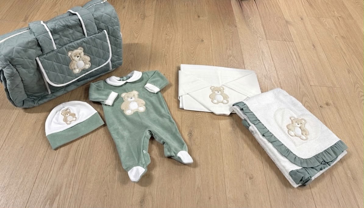 Set Uscita Nascita Tutina + Copertina “Stelle & Pupi” – Art. SNBA-1494-M3 (Copia) (Copia)