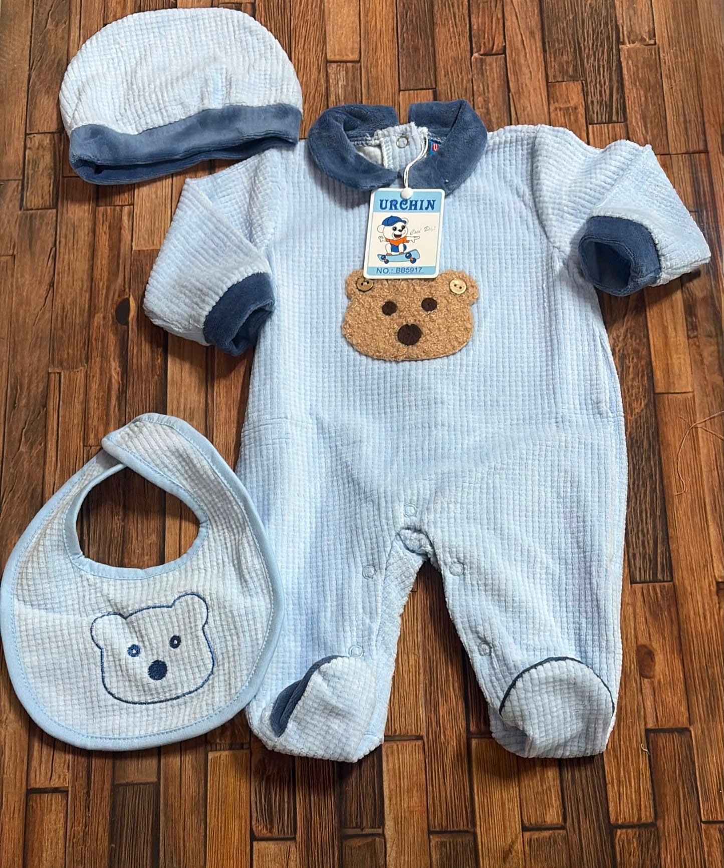 Tutina in Ciniglia Neonato 3 Pezzi