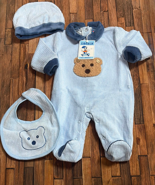 Tutina in Ciniglia Neonato 3 Pezzi
