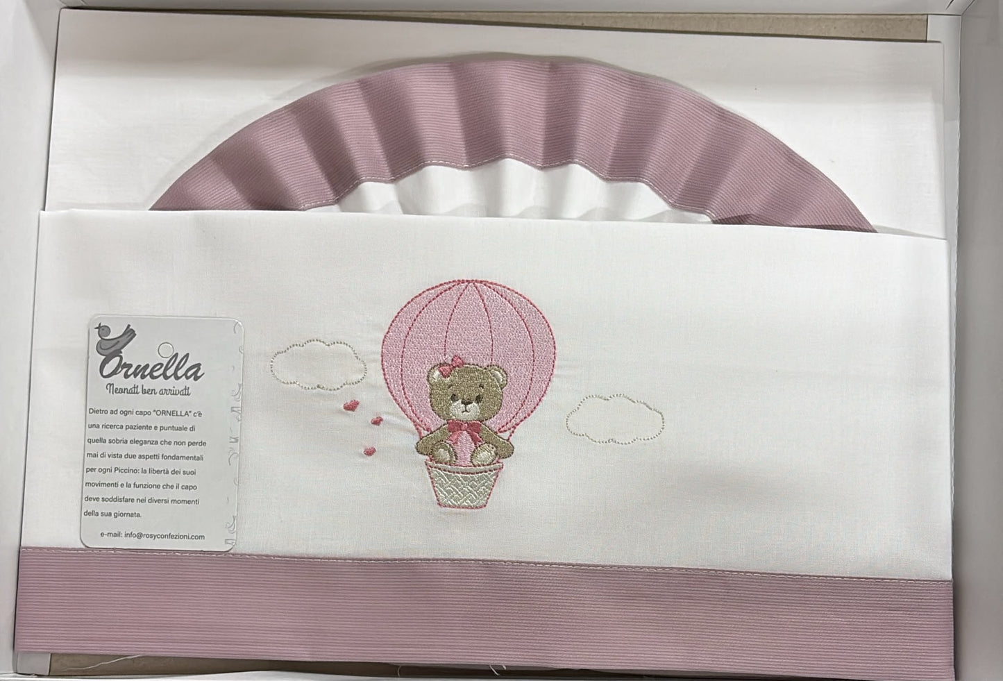 Lenzuola Passeggino Cotone Orsetto Mongolfiera Ornella LC016