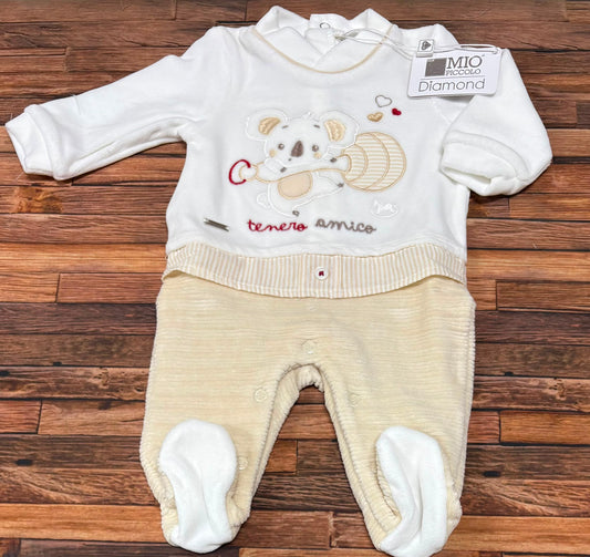 Tutina Neonato in Ciniglia Mio Piccolo Diamond