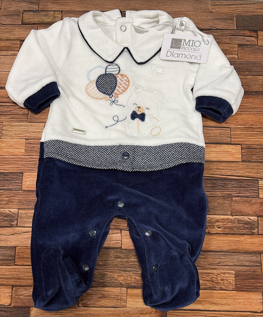 Tutina Neonato in Ciniglia Mio Piccolo Diamond