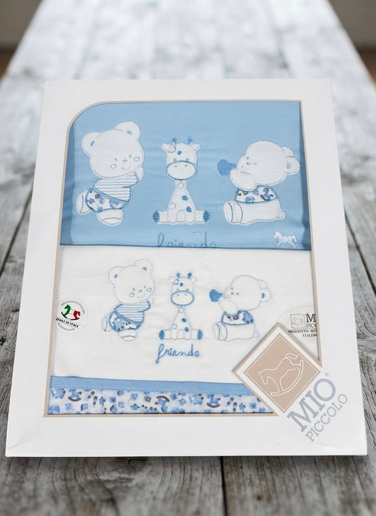 Set Piumotto Ricamato Passeggino e Navicella Mio Piccolo