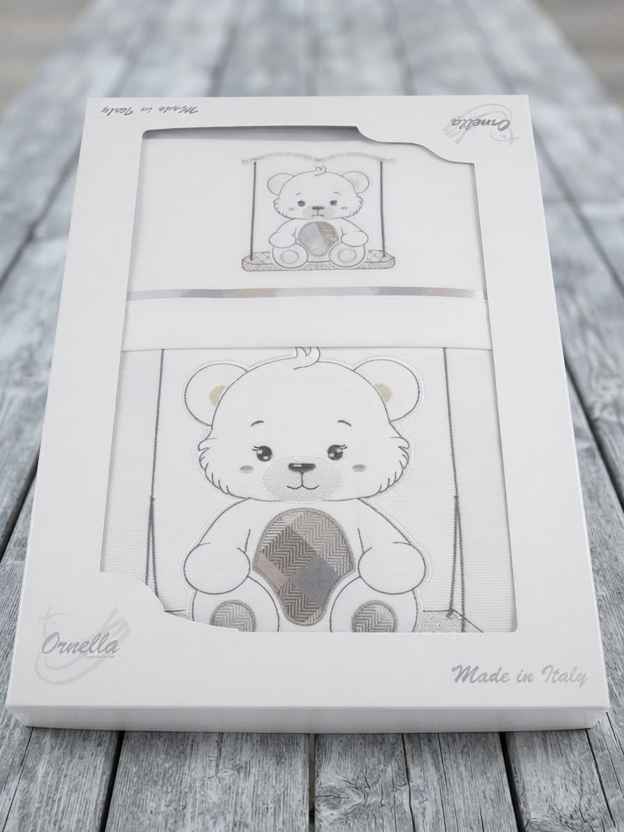 Set Piumino e Lenzuola Passeggino Ornella 100% Cotone – Vari Modelli