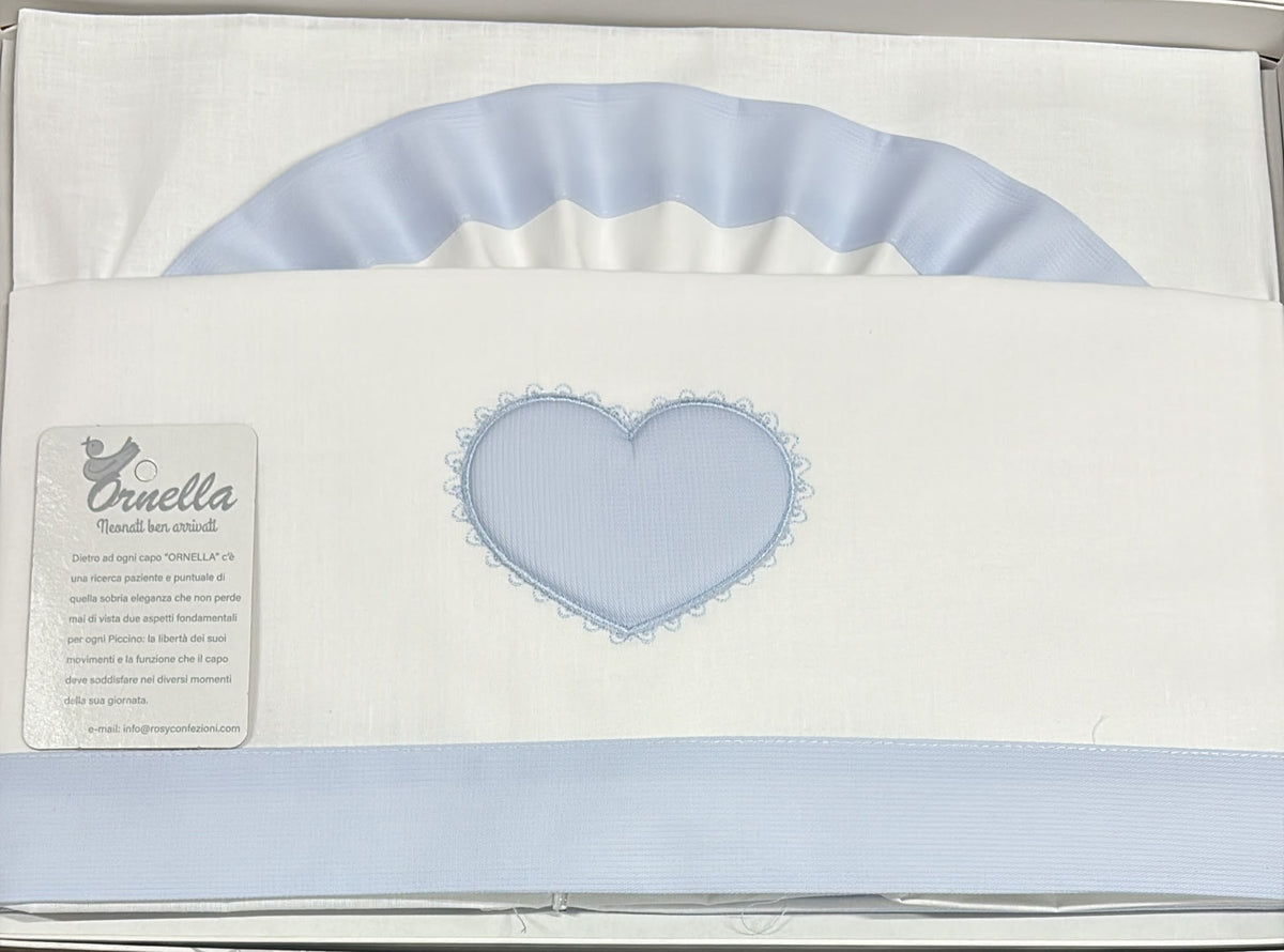 Completo Lenzuola Passeggino Ornella Cuore – Art. LC015-105R