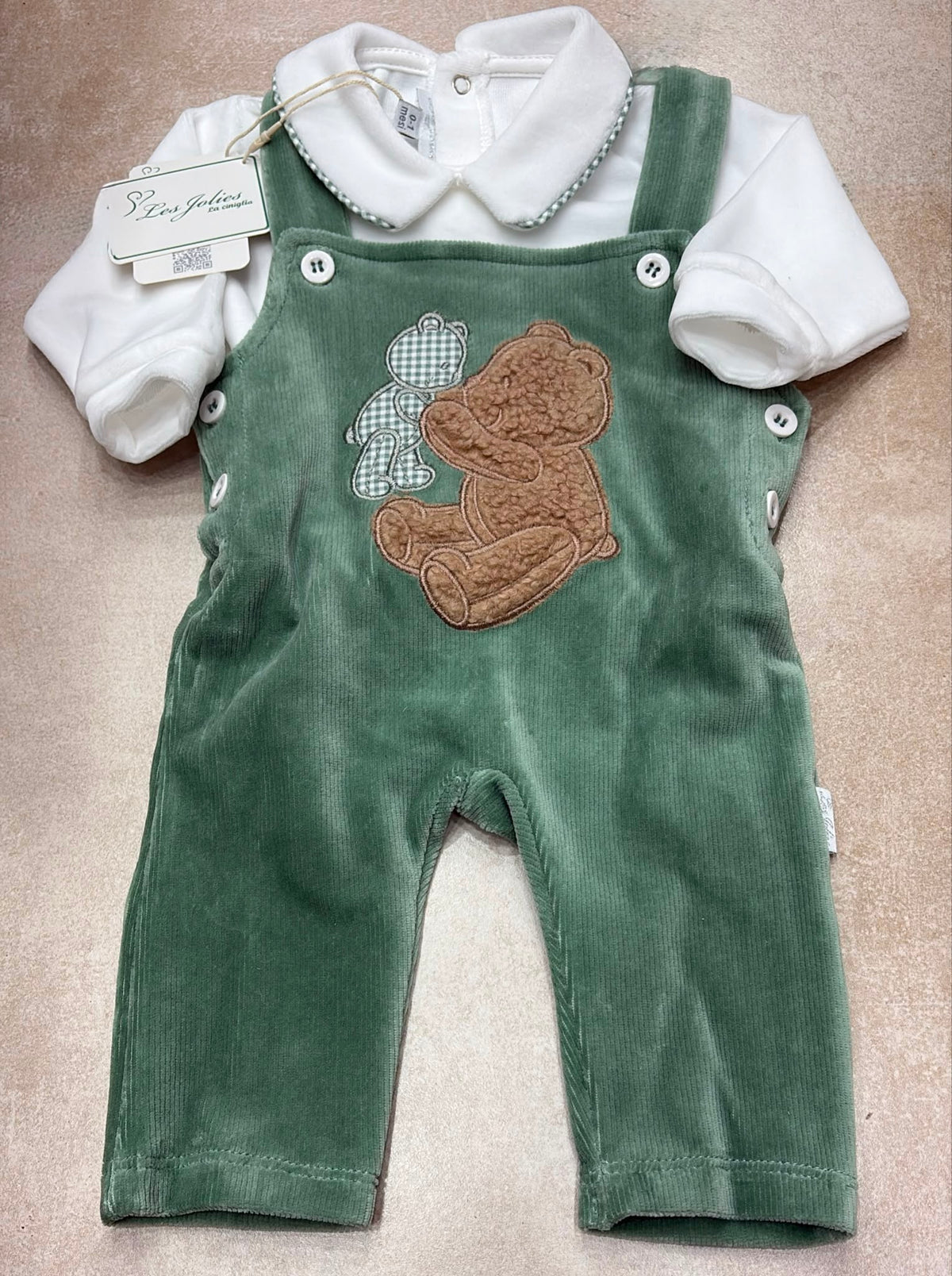 Salopette Maschietto in Ciniglia con Orsetti Les Jolies – LJ-335