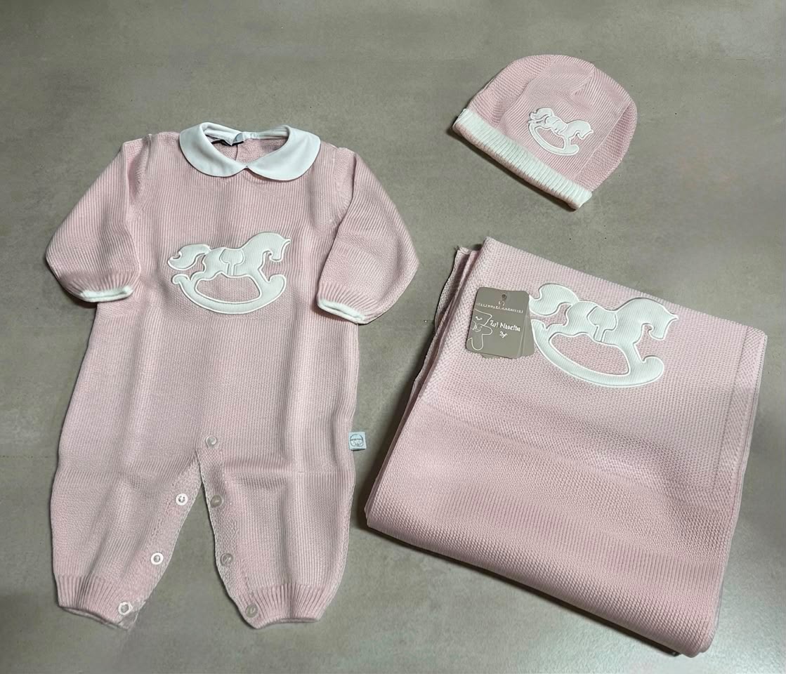 Set Nascita 3 Pezzi in Maglia Nazareno Gabrielli – NG-3488 Dis. 5