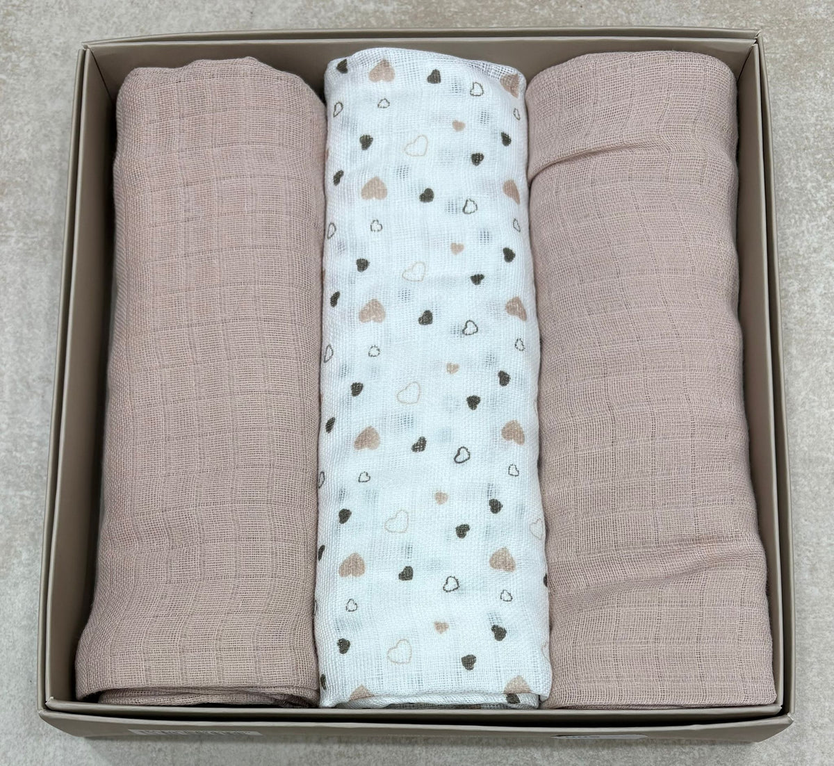 Set 3 Pezzi Quadrati in Garza – Roby Baby Art. Carlottina