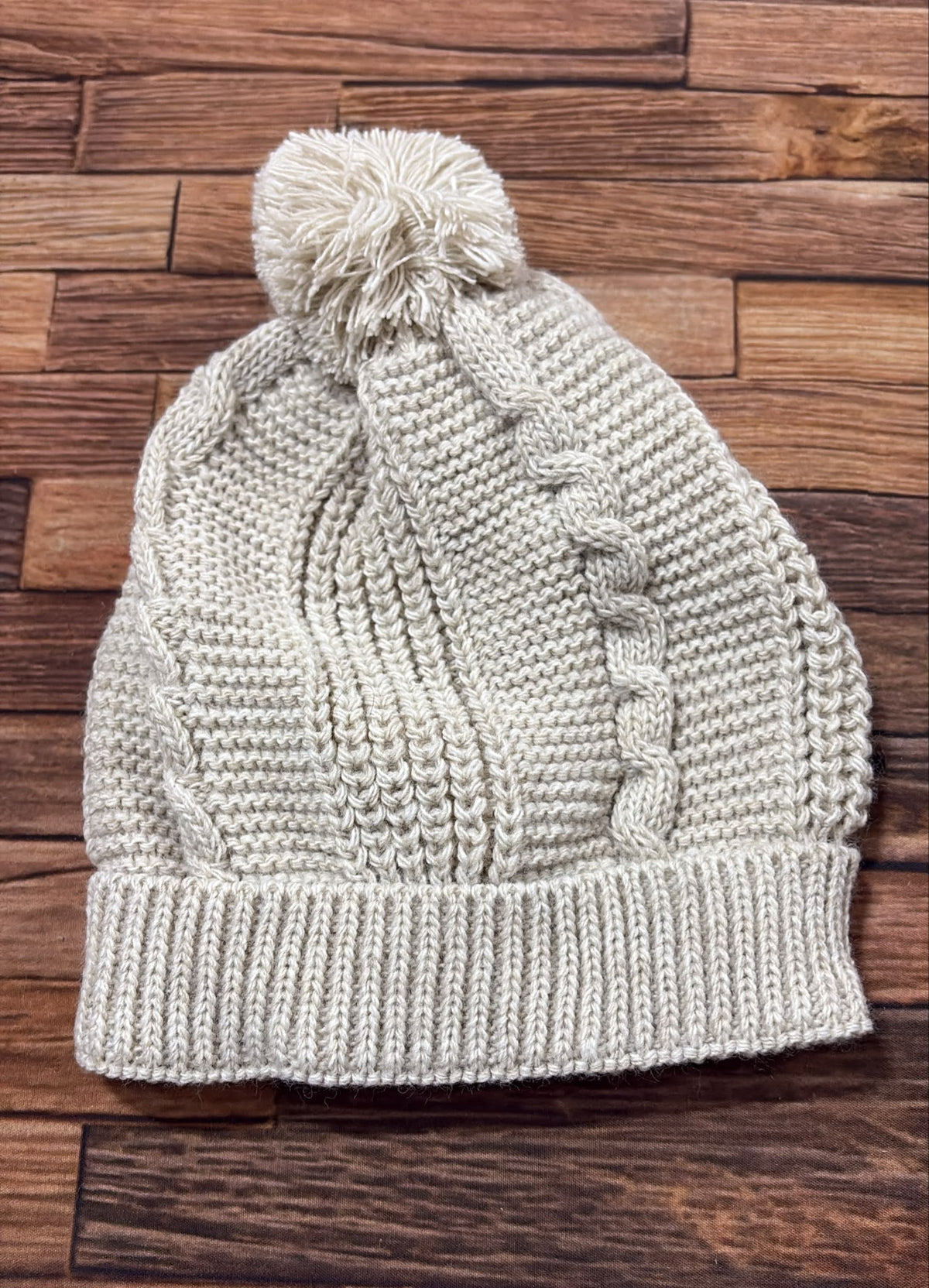 Cappellino Neonato in Maglia con Pon Pon – Art. 6961