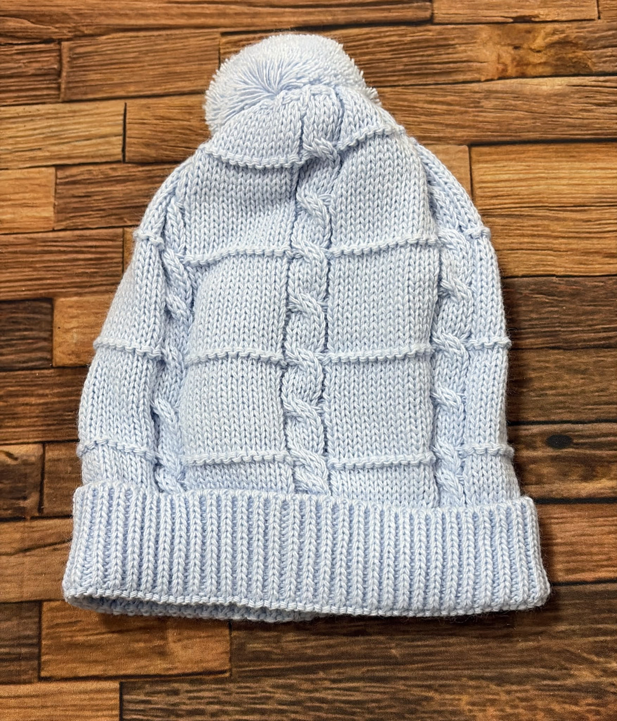 Cappellino Neonato in Maglia con Pon Pon – Art. 6961