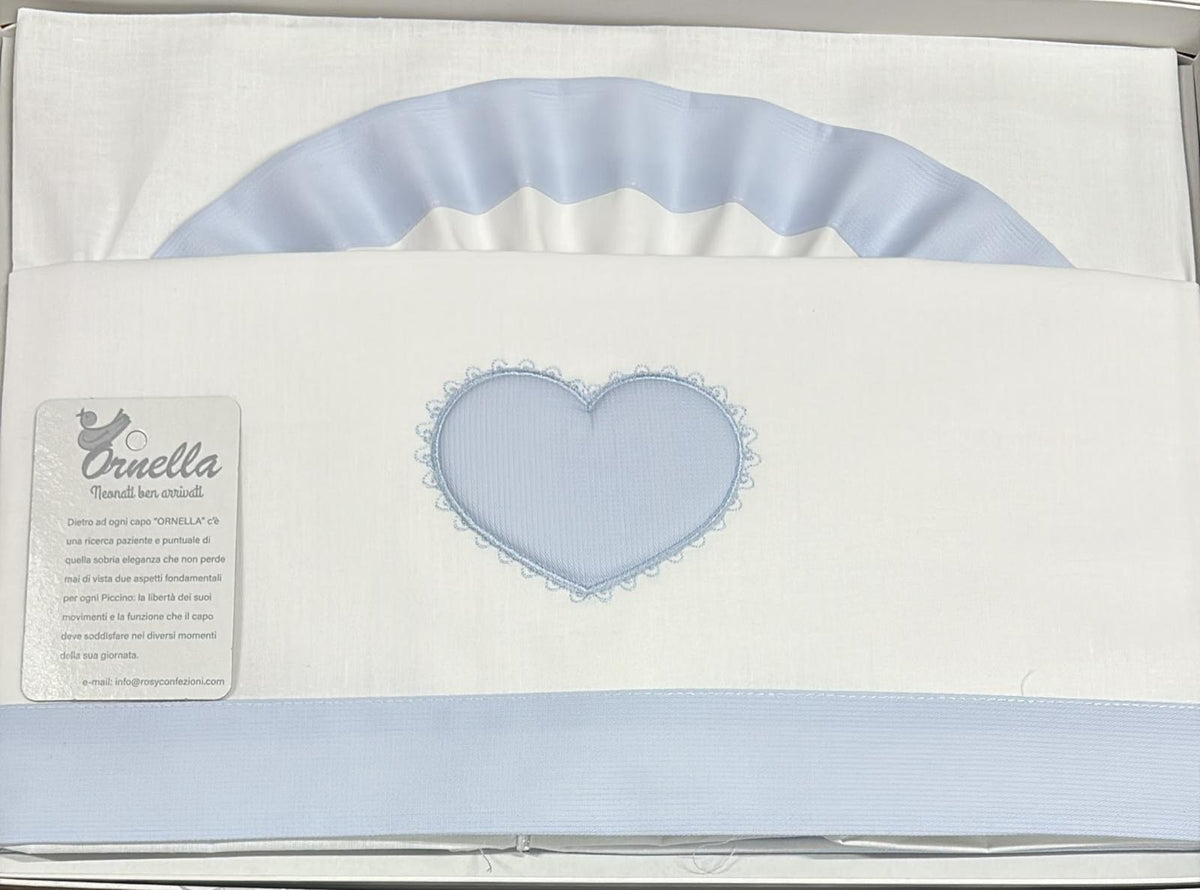 Ornella – Set Lenzuola Next to Me 3 Pezzi Cuore 100% Cotone – Art. LCM016-105R
