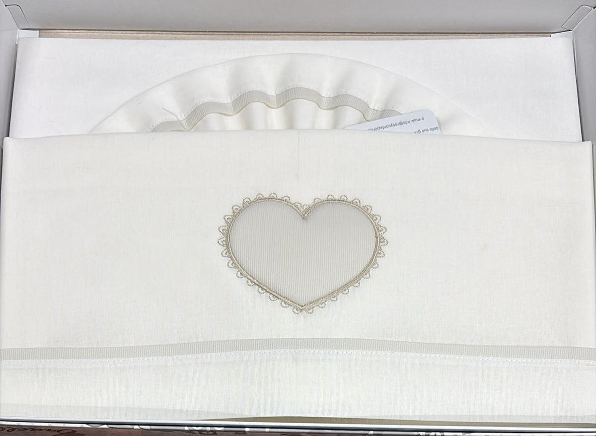 Ornella – Set Lenzuola Next to Me 3 Pezzi Cuore 100% Cotone – Art. LCM016-105R