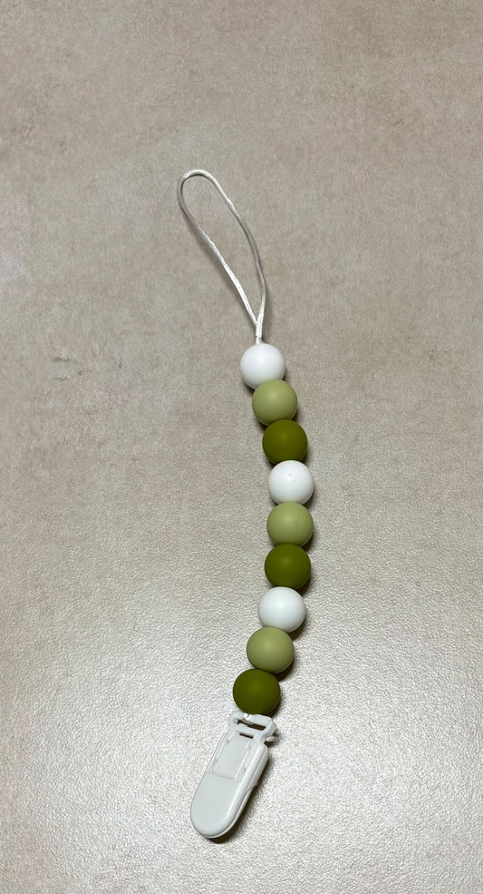 Catenina Portaciuccio con Perle Colorate e Clip – Vari Colori