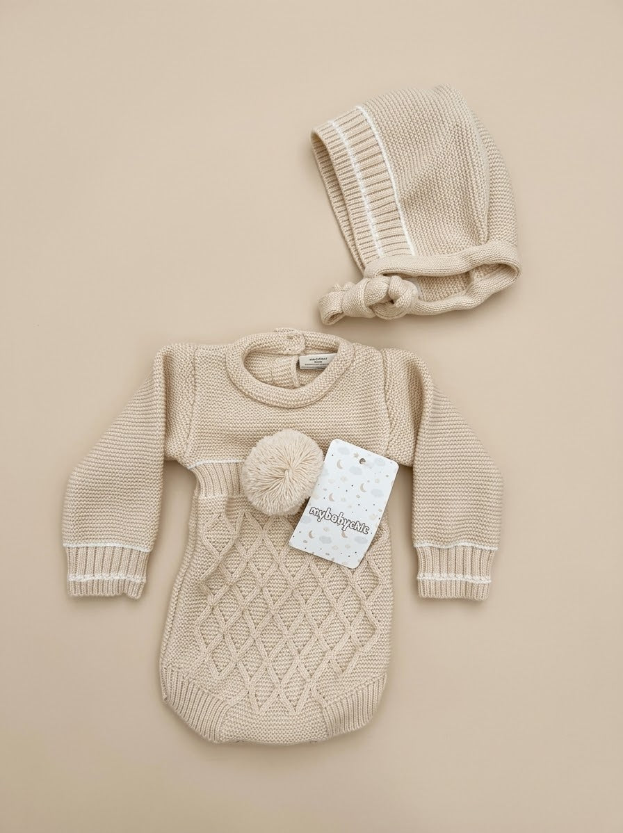 Pagliaccetto Neonato con Cuffietta My Baby Chic – Art. 2458