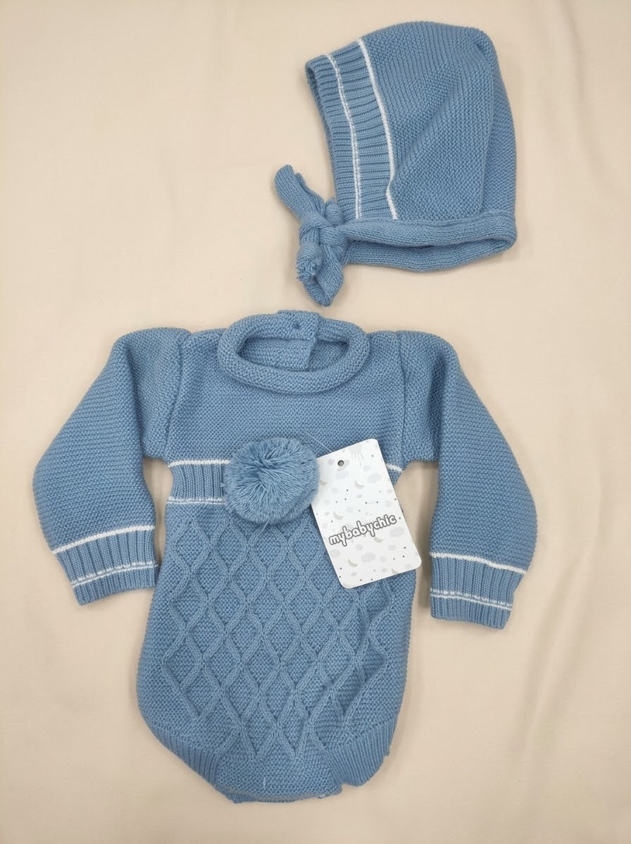Pagliaccetto Neonato con Cuffietta My Baby Chic – Art. 2458