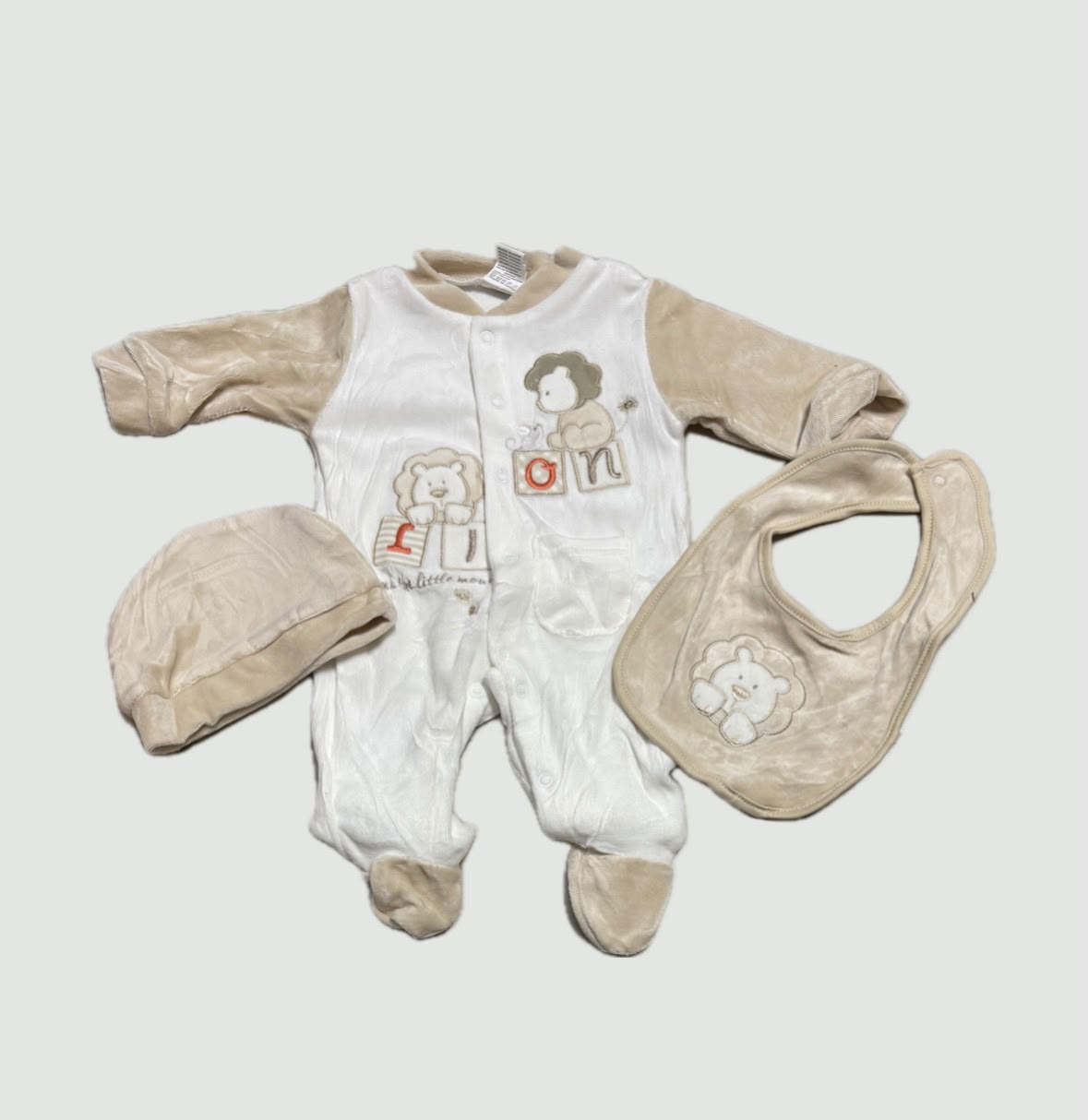 Set Tutina 3 Pezzi in Ciniglia Mono Star – Art. 19162