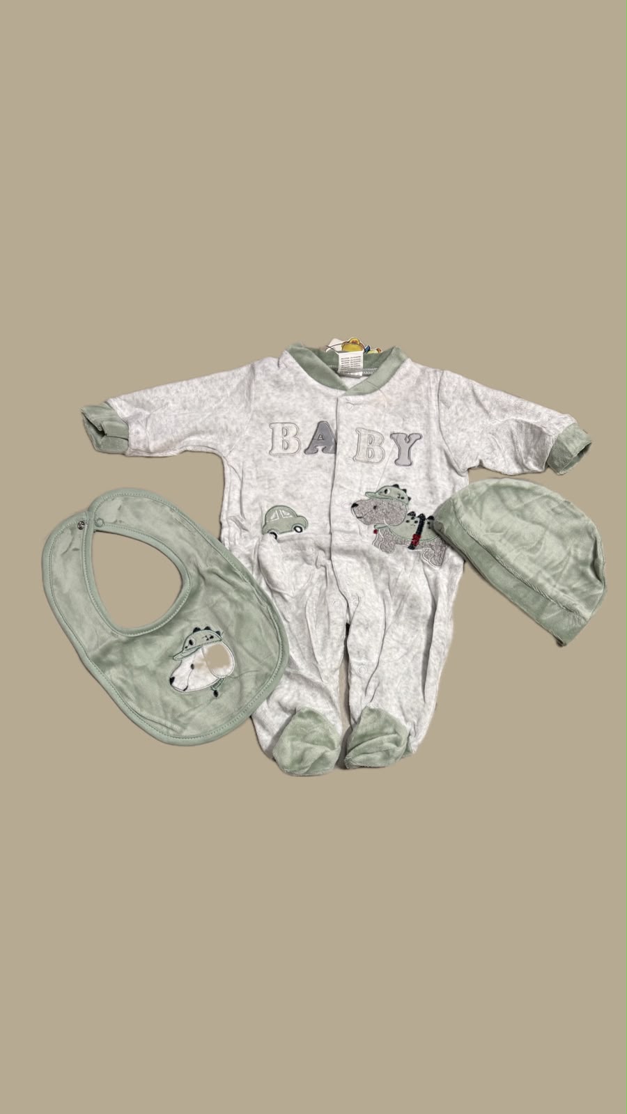Set Tutina 3 Pezzi in Ciniglia Mono Star – Art. 19161