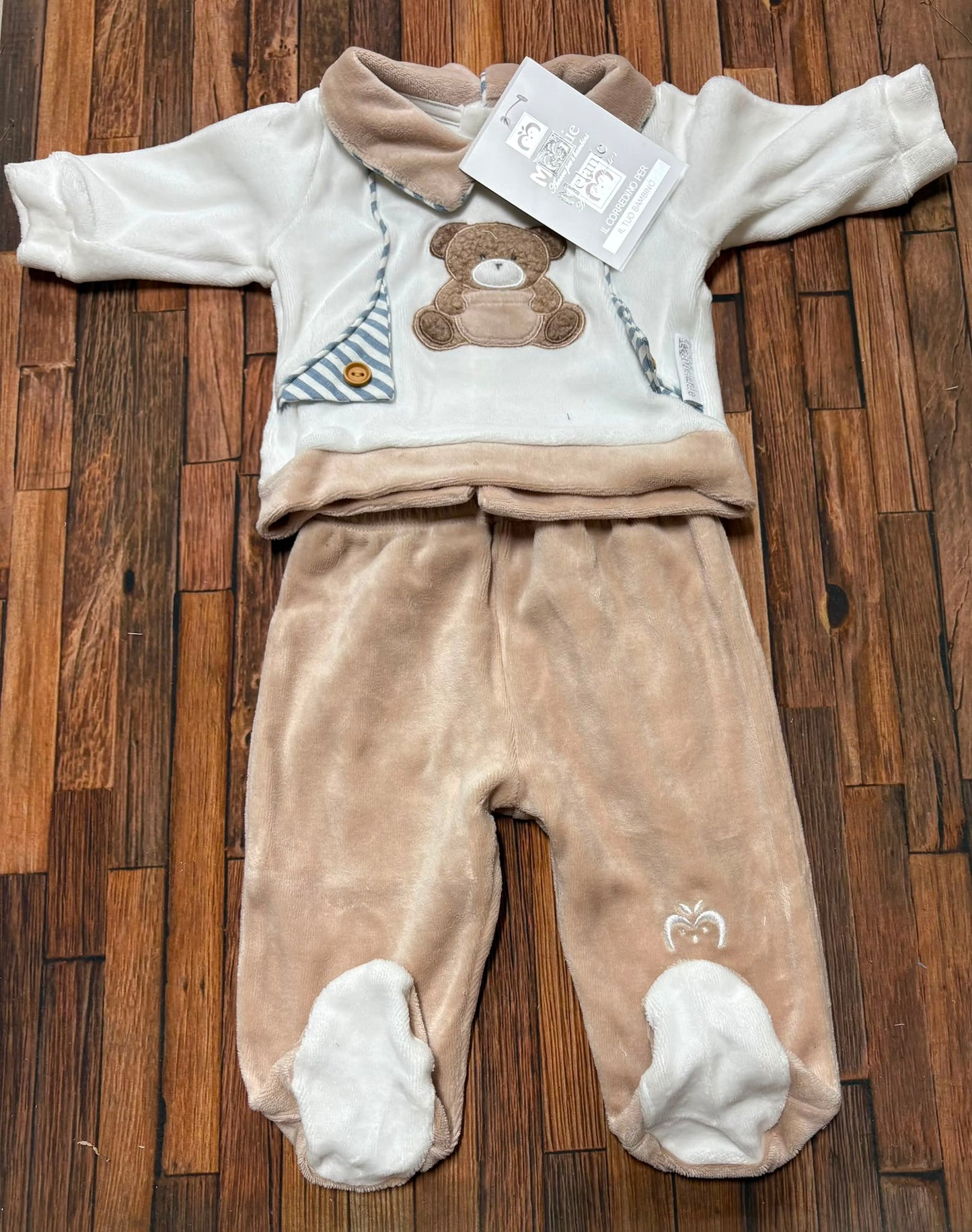 Completo Spezzato in Ciniglia Neonato Melanie SC105
