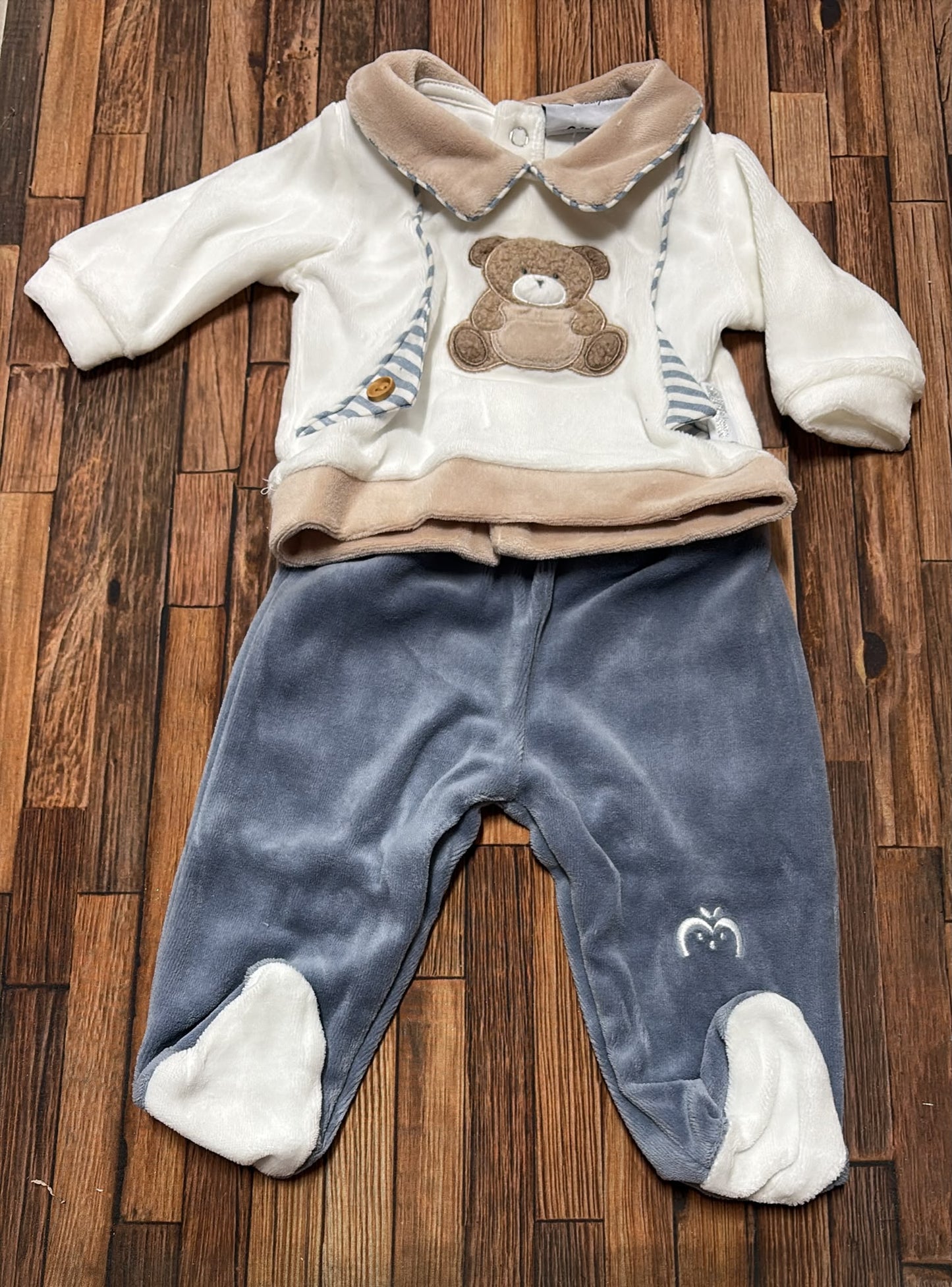 Completo Spezzato in Ciniglia Neonato Melanie SC105