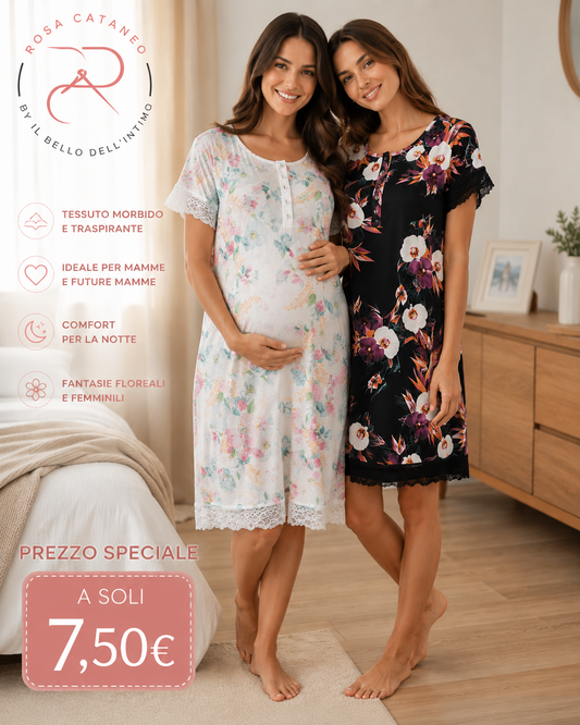 ✨ Camicia da Notte Floreale – Comfort & Eleganza