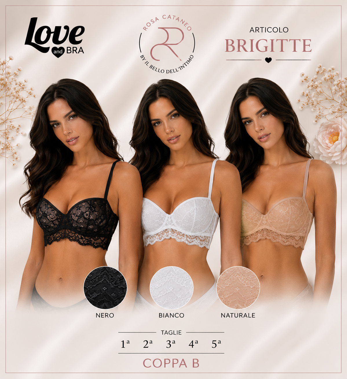 BRIGITTE | Reggiseno Fascia in Pizzo Love and Bra