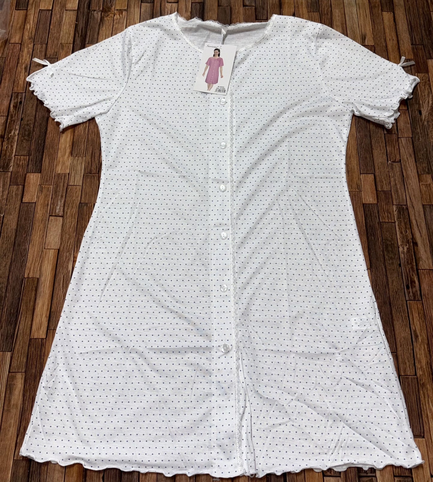 Camicia da Notte Aperta Premaman e Parto in Cotone Donna Art. F1295