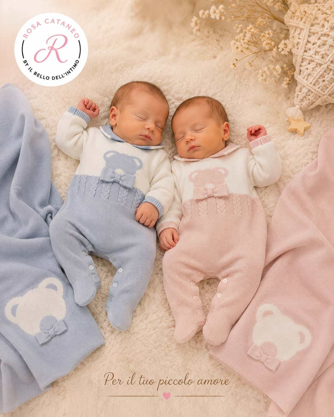 Set Uscita Nascita Tutina + Copertina “Stelle & Pupi” – Art. SNBA-1494-M3