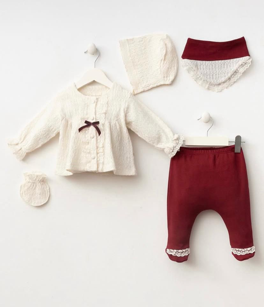 Completo Neonata Elegante in Cotone Mini zeyn  Art 7078