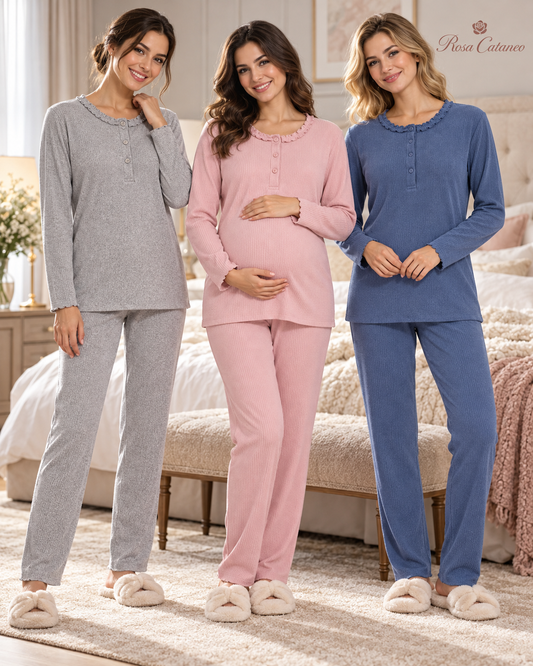 Pigiama Donna Felpato Caldo e Confortevole – Art. F5502