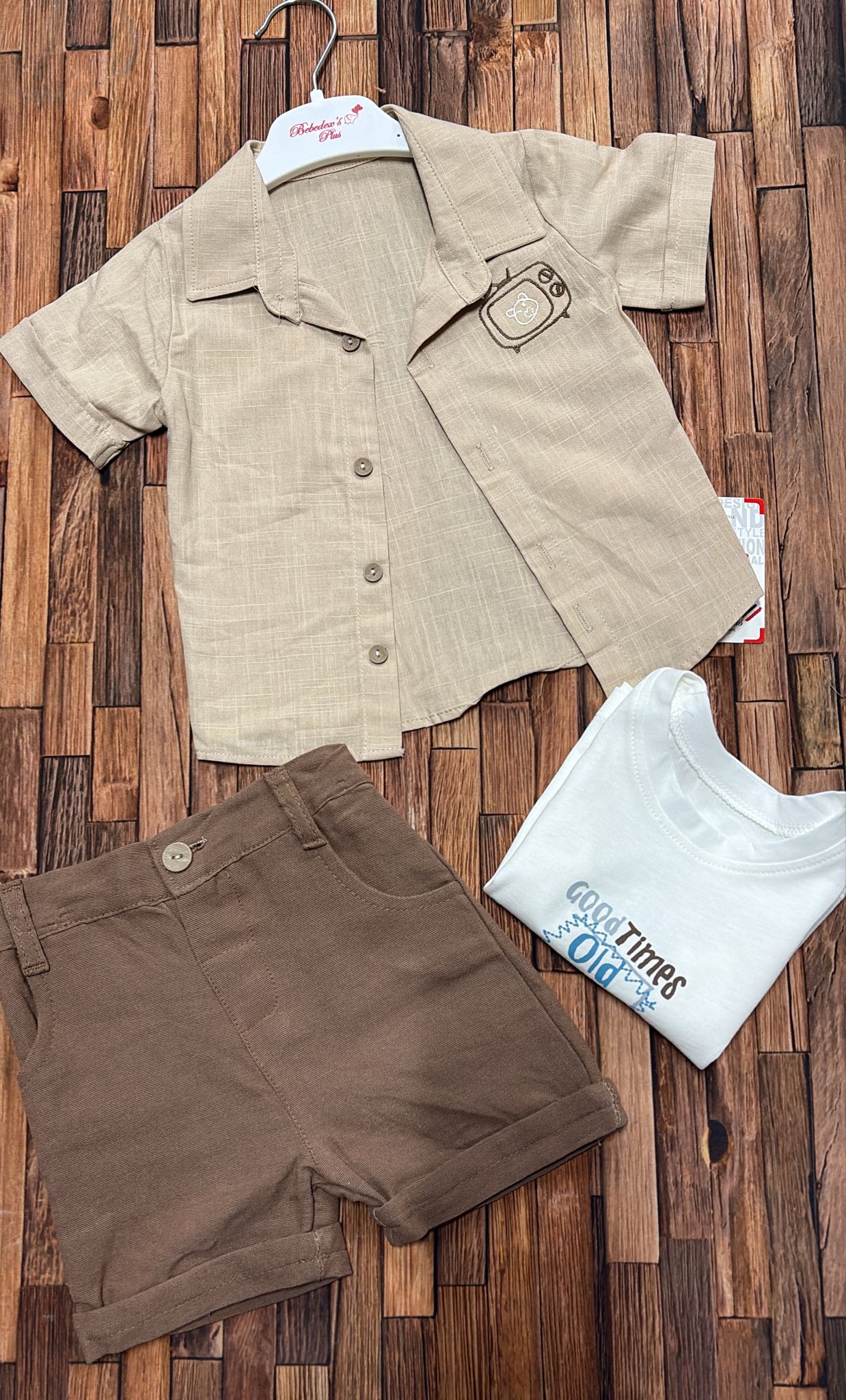 ✨ Completo 3 Pezzi Baby in Cotone – Stile Casual Chic