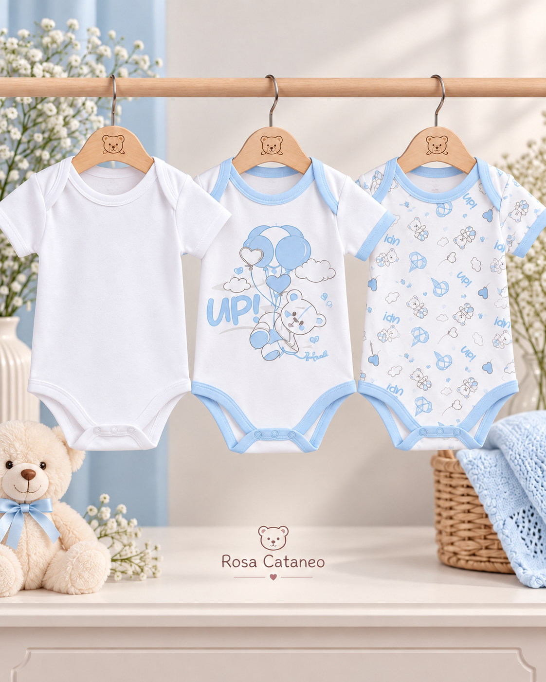 Tris 3 Body Neonato Caldo Cotone Nazareno Gabrielli – 0/36 Mesi