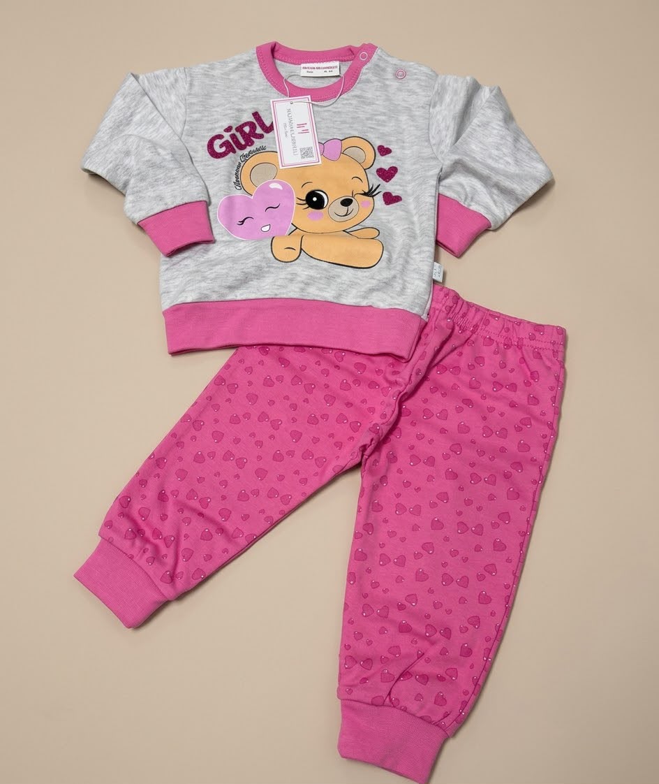 Pigiama Femminuccia Caldo Cotone Nazareno Gabrielli – NG-2350/N Orsetta Girl