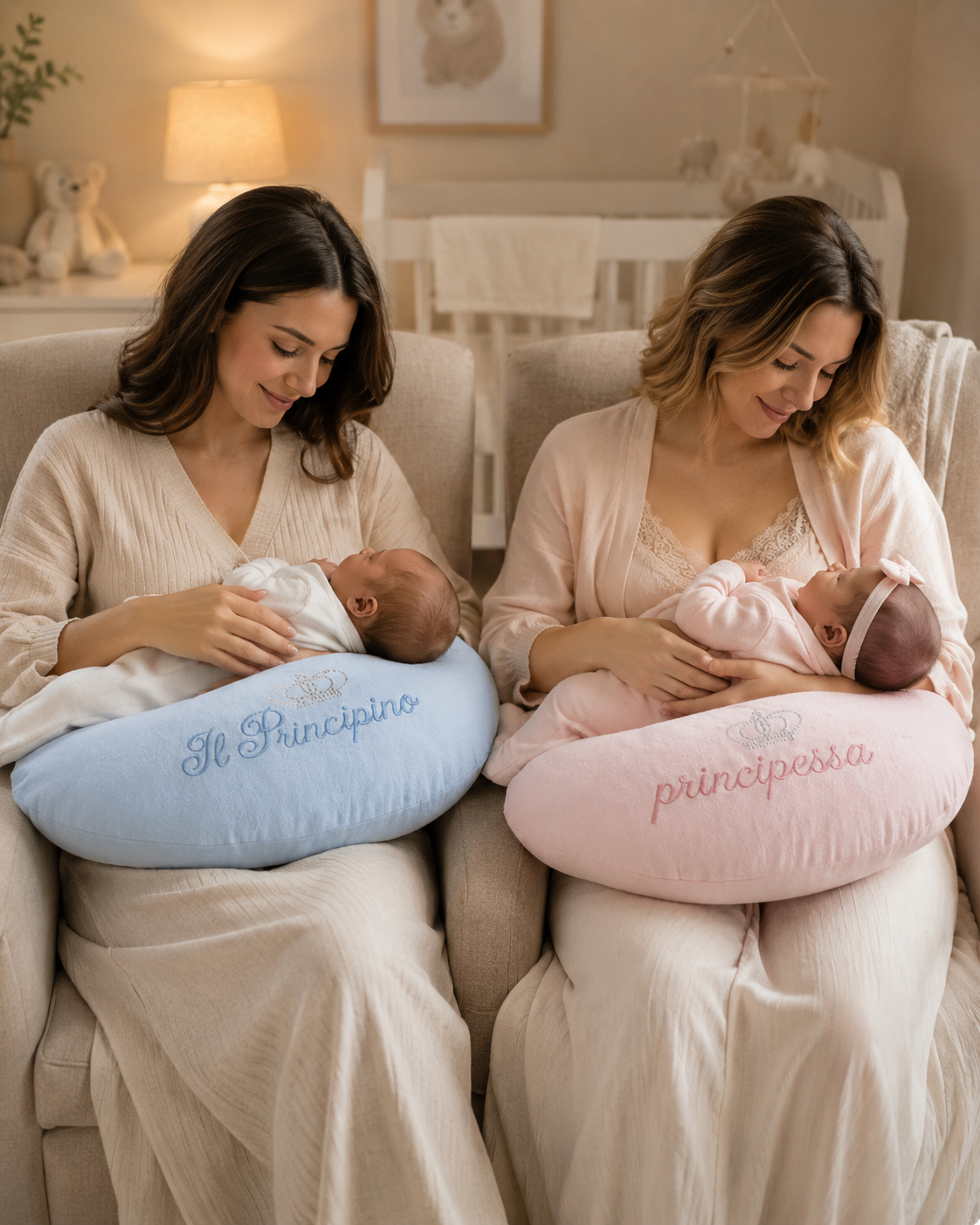 Cuscino allattamento PRINCIPESSA E PRINCIPINO