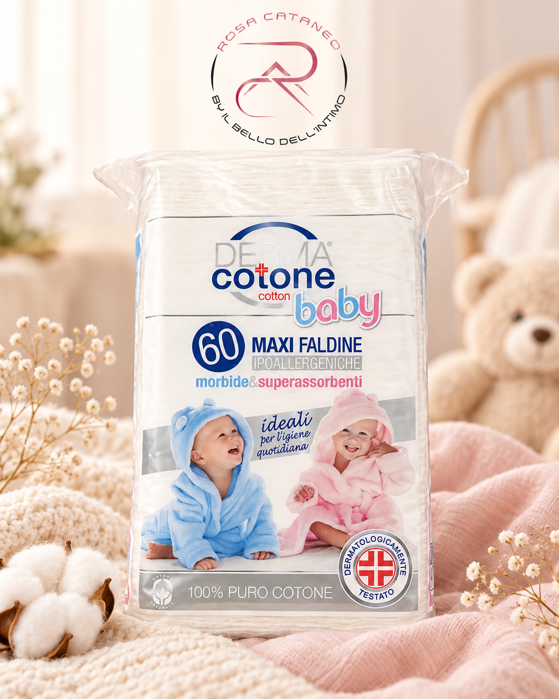 Maxi Faldine Baby Derma Cotone – 60 Pezzi