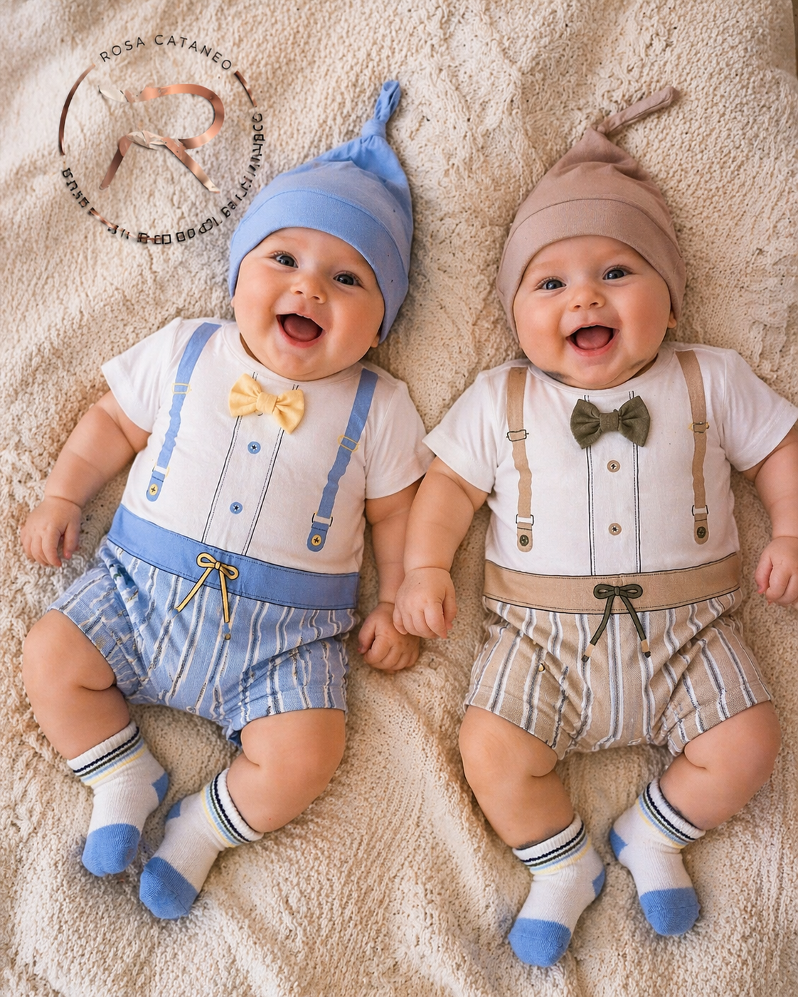 Pagliaccetto neonato in cotone con cappellino e calzini – ART. RB-605