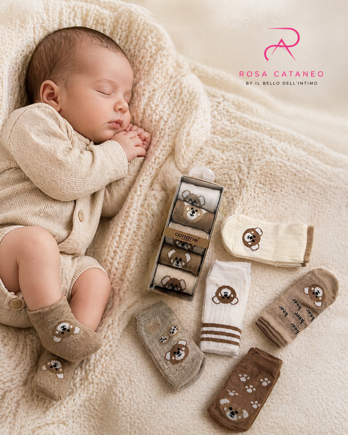 Calzini neonato 0/6 mesi – 5 paia | 100% cotone