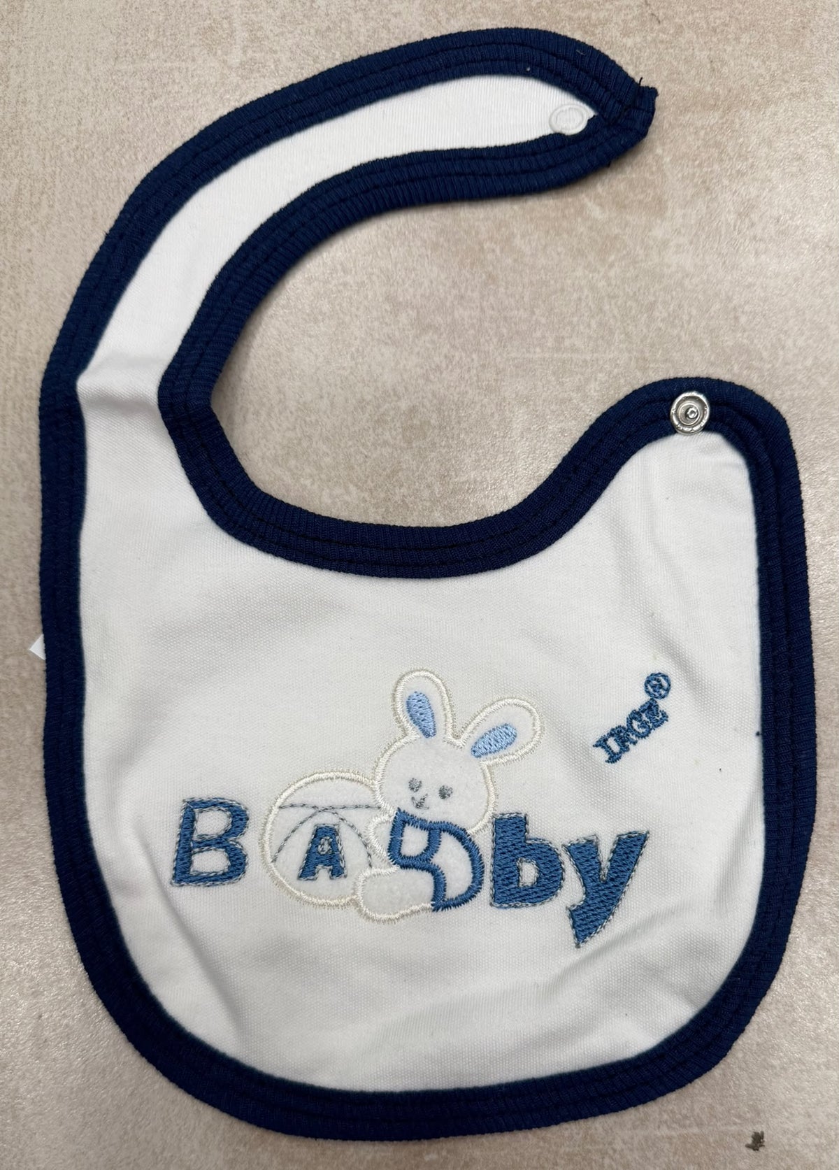 Bavetta Neonato in Cotone Ricamata Irge “Baby Coniglietto”
