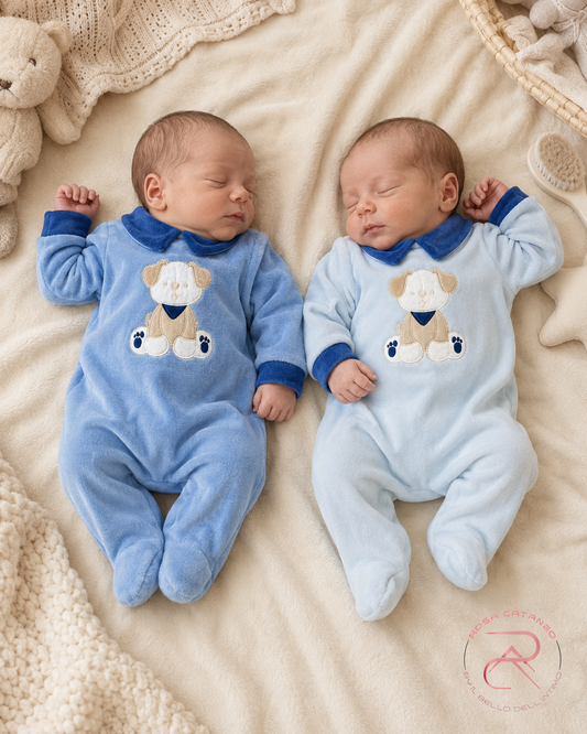 Tutina in Ciniglia Neonato Maschietto I Batuffolini Art. B548/4M