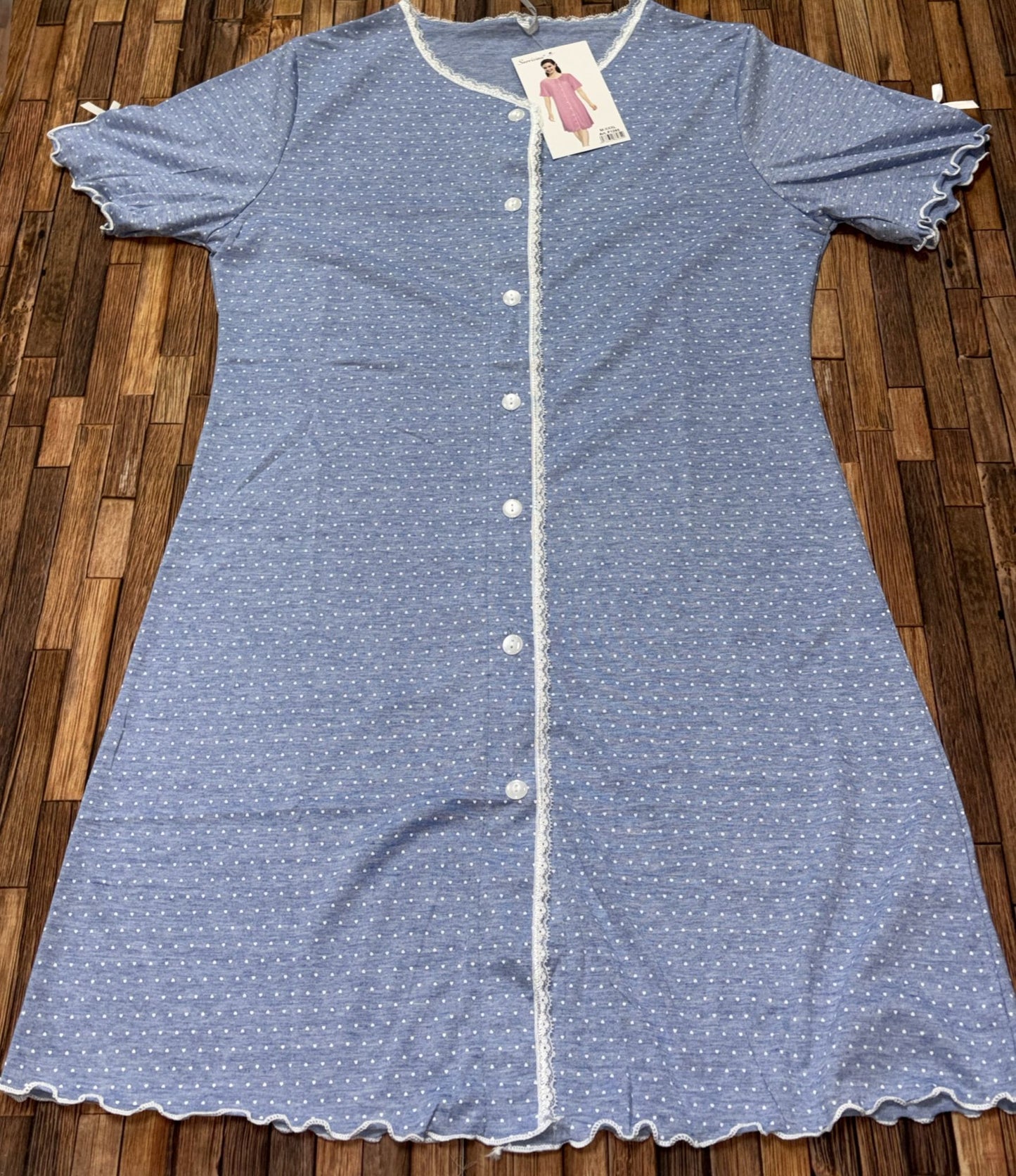 Camicia da Notte Aperta Premaman e Parto in Cotone Donna Art. F1295
