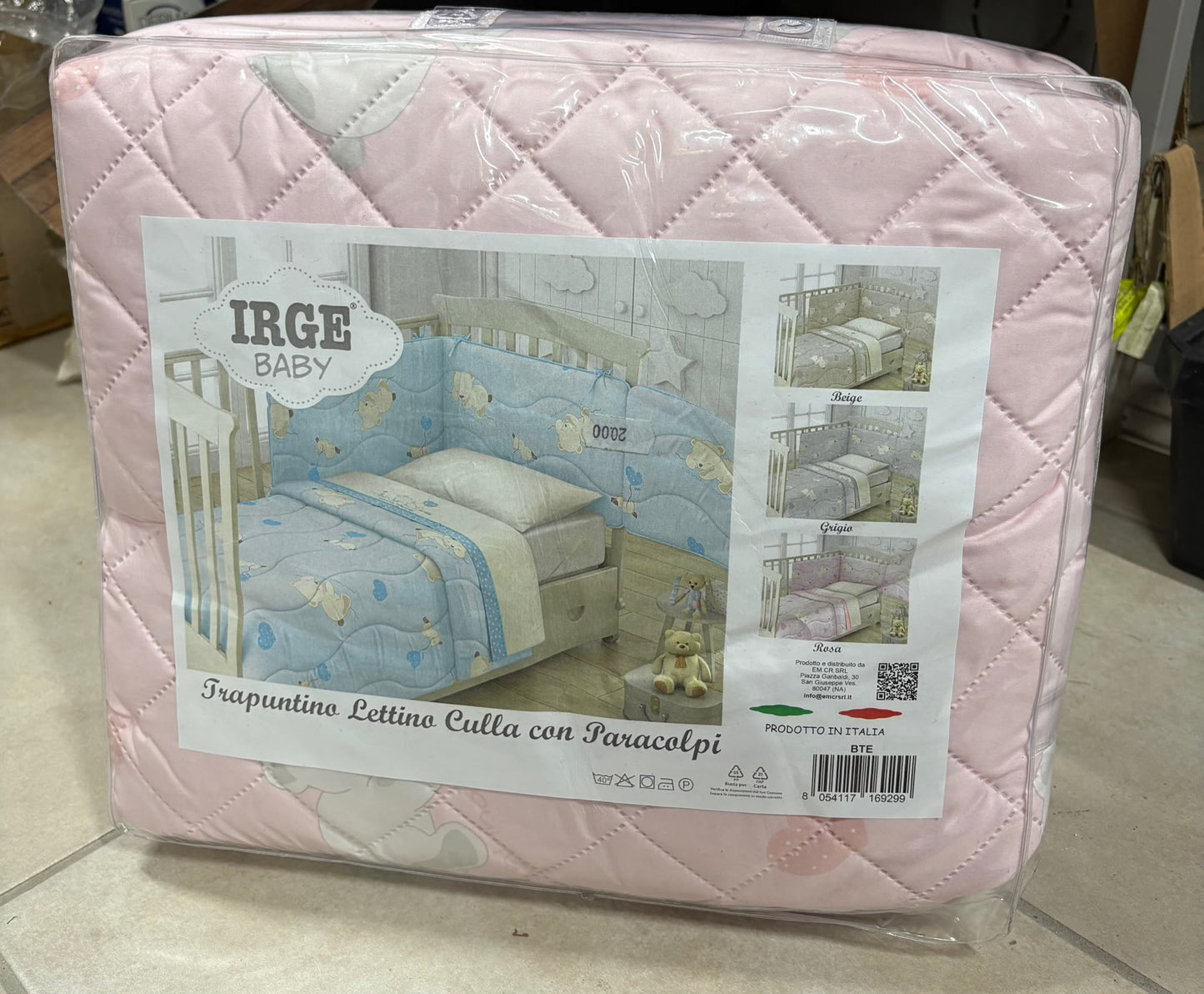 Trapunta per Culla con Paracolpi IRGE Baby – Art. BTE