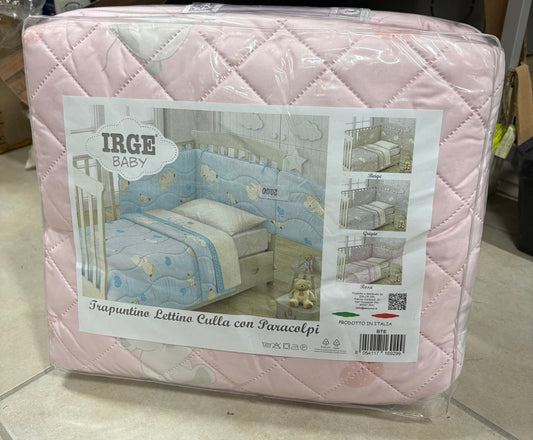Trapunta per Culla con Paracolpi IRGE Baby – Art. BTE