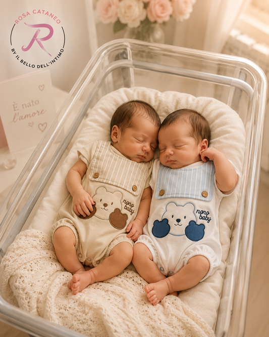 ✨ Pagliaccetto Baby in Cotone – Teddy Style