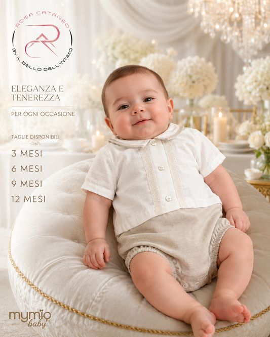 Pagliaccetto Elegante Neonato 🤍🤎