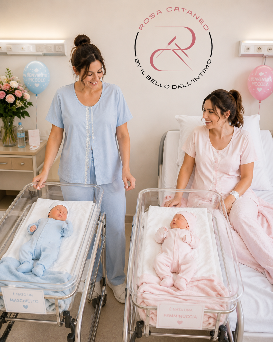 Pigiama Donna Aperto Avanti Premaman e Allattamento Manica Corta con Pantalone Lungo Art. F-1608
