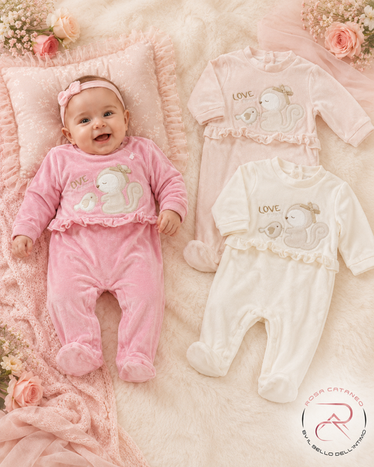 Tutina in Ciniglia Neonata Image Baby LF-2045