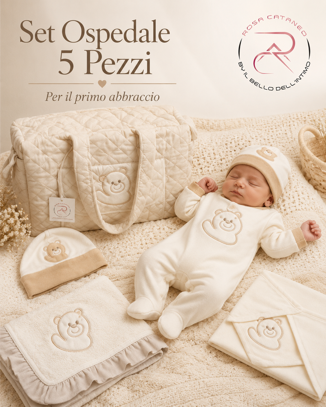 Set Uscita Clinica Neonato 5 Pezzi Orsetto – Tenerotti