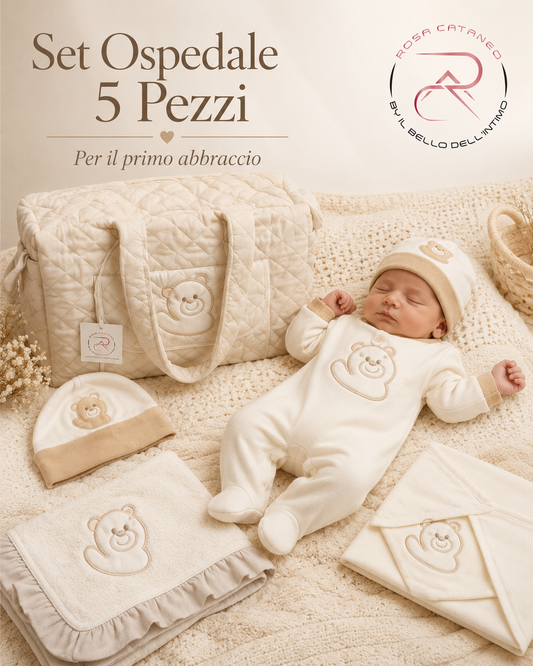 Set Uscita Clinica Neonato 5 Pezzi Orsetto – Tenerotti