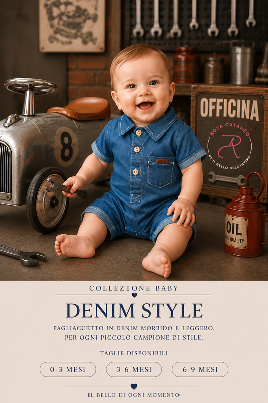 Pagliaccetto Denim Style 💙👶