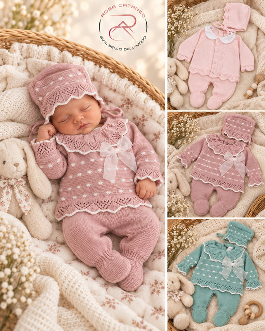 Completo Nascita Neonata 3 Pezzi Fruit de ma Passion – Art. 1057
