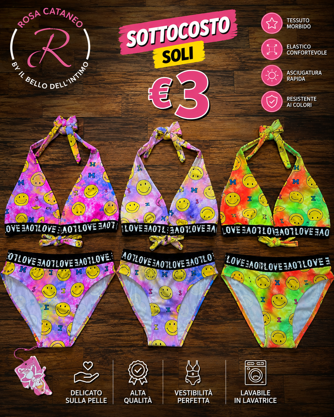 Costume Bikini Ragazza Smile Multicolor SOTTODONNA Y66624